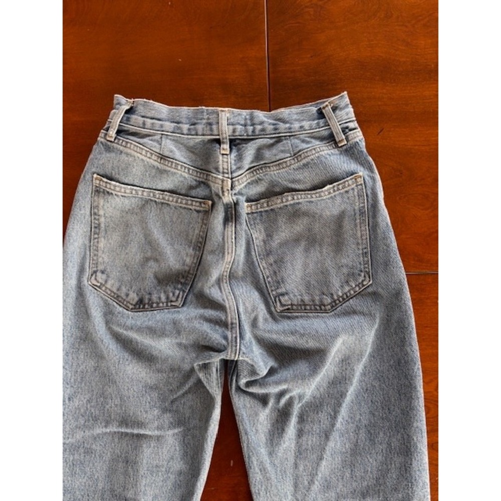AGOLDE 90s Pinch Waist High Rise Straight Leg Jeans Light Blue Denim Size 26 - Picture 7 of 16